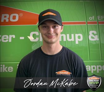 Jordan McCabe, team member at SERVPRO of Marion, Bond, Fayette and Clinton Cos.